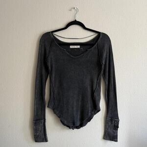 ✨SOLD✨Free People We The Free Dark Gray Long Sleeve Top
